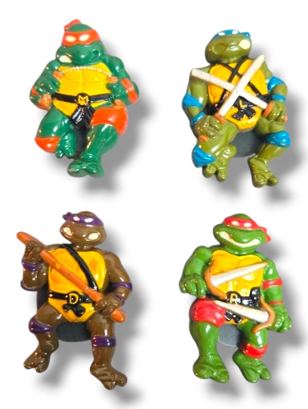 Vintage 1988 Teenage Mutant Ninja Turtles Refrigerator Magnets Complete Set TMNT
